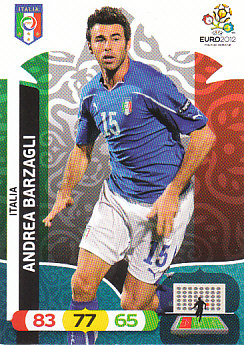 Andrea Barzagli Italy Panini UEFA EURO 2012 #117